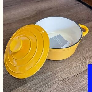 Ruff Hewn Bright Yellow Cast Iron Dutch Oven